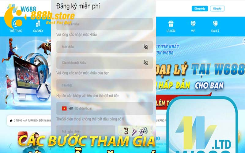 Các bước tham gia